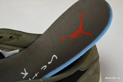 Air Travis 1 Low x OLIVE BLACK OG Scott Jordan 0707